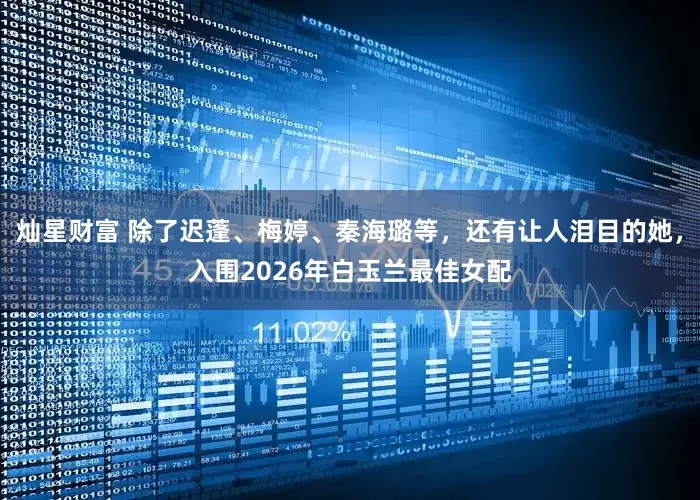 灿星财富 除了迟蓬、梅婷、秦海璐等，还有让人泪目的她，入围2026年白玉兰最佳女配